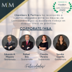 M&M Reconocimiento- Chambers & Partners “Corporate – M&A”