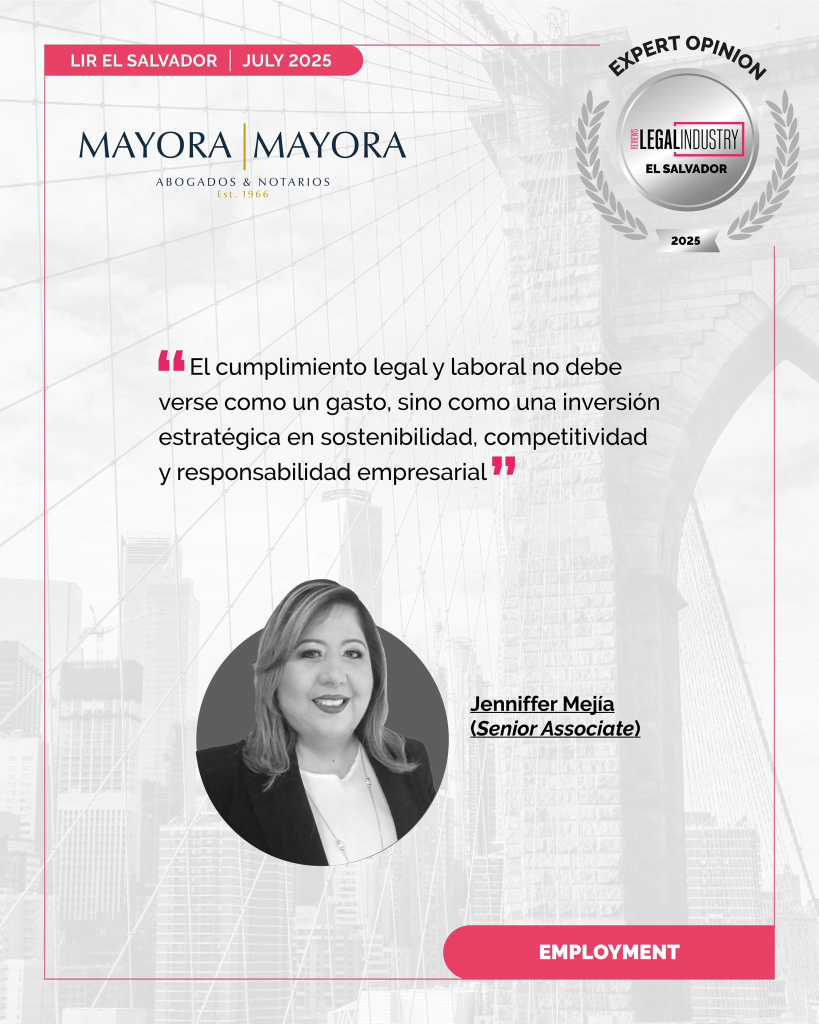 Read more about the article EL SALVADOR: The Legal Industry Reviews – Compliance Laboral: La nueva era de responsabilidad empresarial